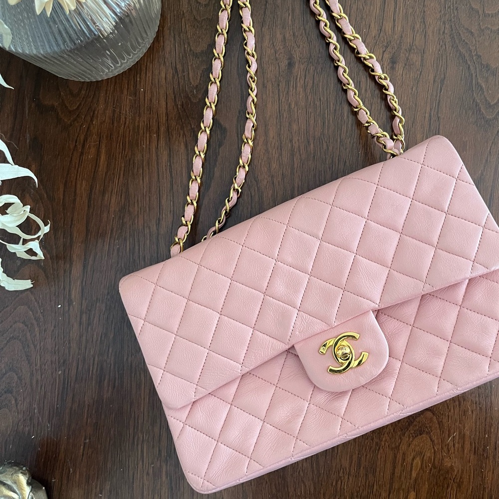 Authentic Chanel Medium Classic Flap - Vintage *RARE COLOR*